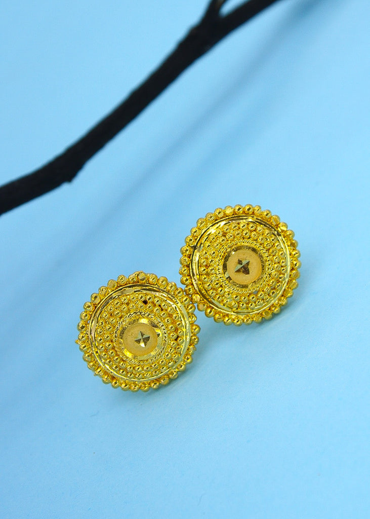 Buy Gold Plated Kerala Jewellery Mullamuttu Stud Earrings